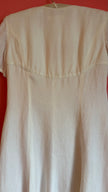 Vintage 1990s Escada Ivory Linen And Silk Button-Front Dress