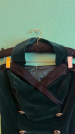 Vintage 1980s Dark Green Velvet Vest And Skirt Set