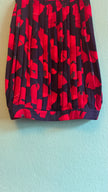 Vintage 1980s Dino Valiano Red Floral Silk Skirt