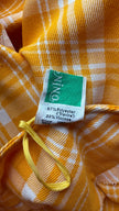 Vintage 1970s Yellow Plaid Wide-Leg Trousers