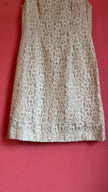 Vintage 1980s Hettlage München Ivory Lace Shift Dress
