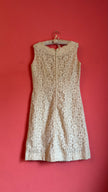 Vintage 1980s Hettlage München Ivory Lace Shift Dress