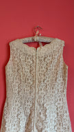 Vintage 1980s Hettlage München Ivory Lace Shift Dress
