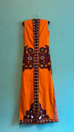 Vintage 1970s R-Mode Orange Cotton Maxi Dress