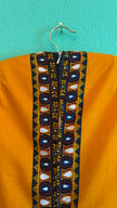 Vintage 1970s R-Mode Orange Cotton Maxi Dress