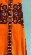Vintage 1970s R-Mode Orange Cotton Maxi Dress