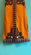 Vintage 1970s R-Mode Orange Cotton Maxi Dress