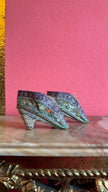 Vintage Chinese Lotus Shoes With Floral Embroidery