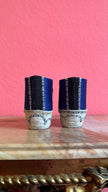 Vintage Chinese Lotus Shoes With Blue Silk Embroidery