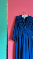 Vintage 1940s Navy Rayon Dress By Original Wiesinger Augsburg