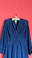 Vintage 1940s Navy Rayon Dress By Original Wiesinger Augsburg