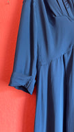 Vintage 1940s Navy Rayon Dress By Original Wiesinger Augsburg