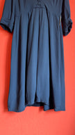 Vintage 1940s Navy Rayon Dress By Original Wiesinger Augsburg