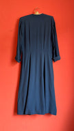 Vintage 1940s Navy Rayon Dress By Original Wiesinger Augsburg