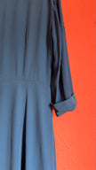 Vintage 1940s Navy Rayon Dress By Original Wiesinger Augsburg