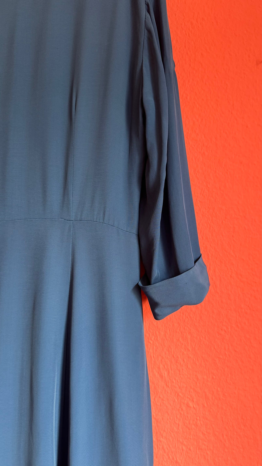 Vintage 1940s Navy Rayon Dress By Original Wiesinger Augsburg