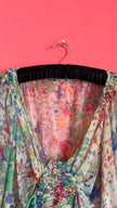 Vintage 1970s Sheer Silk Floral Dress