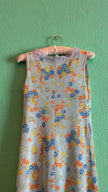 Vintage 1970s Pastel Floral Synthetic Dressing Gown