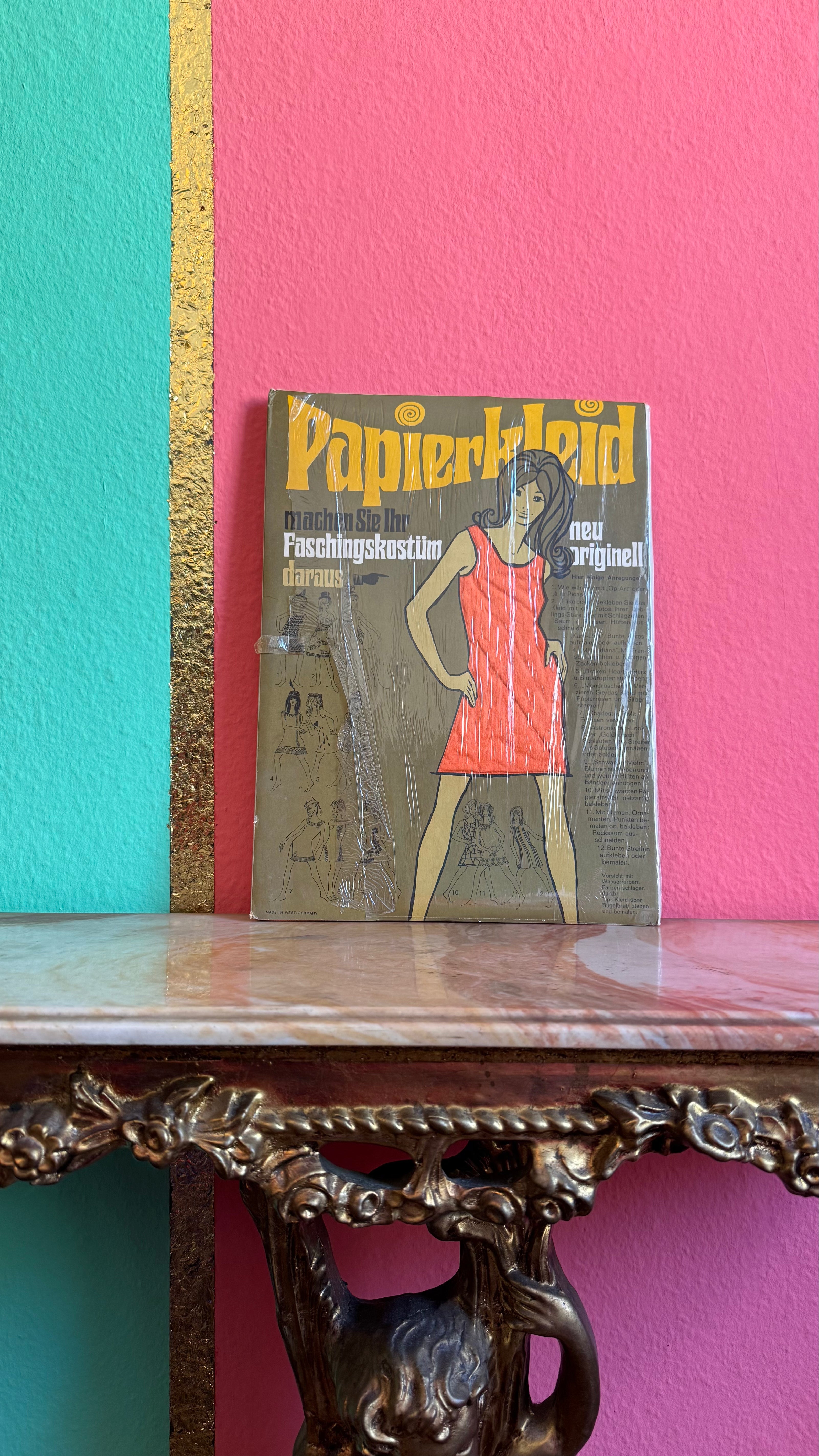 Vintage 1960s Papierkleid Paper Dress Costume Kit