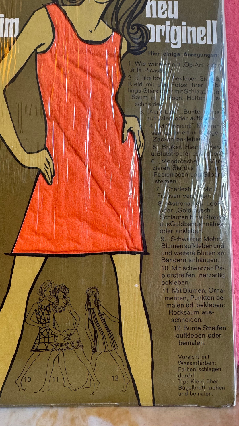 Vintage 1960s Papierkleid Paper Dress Costume Kit