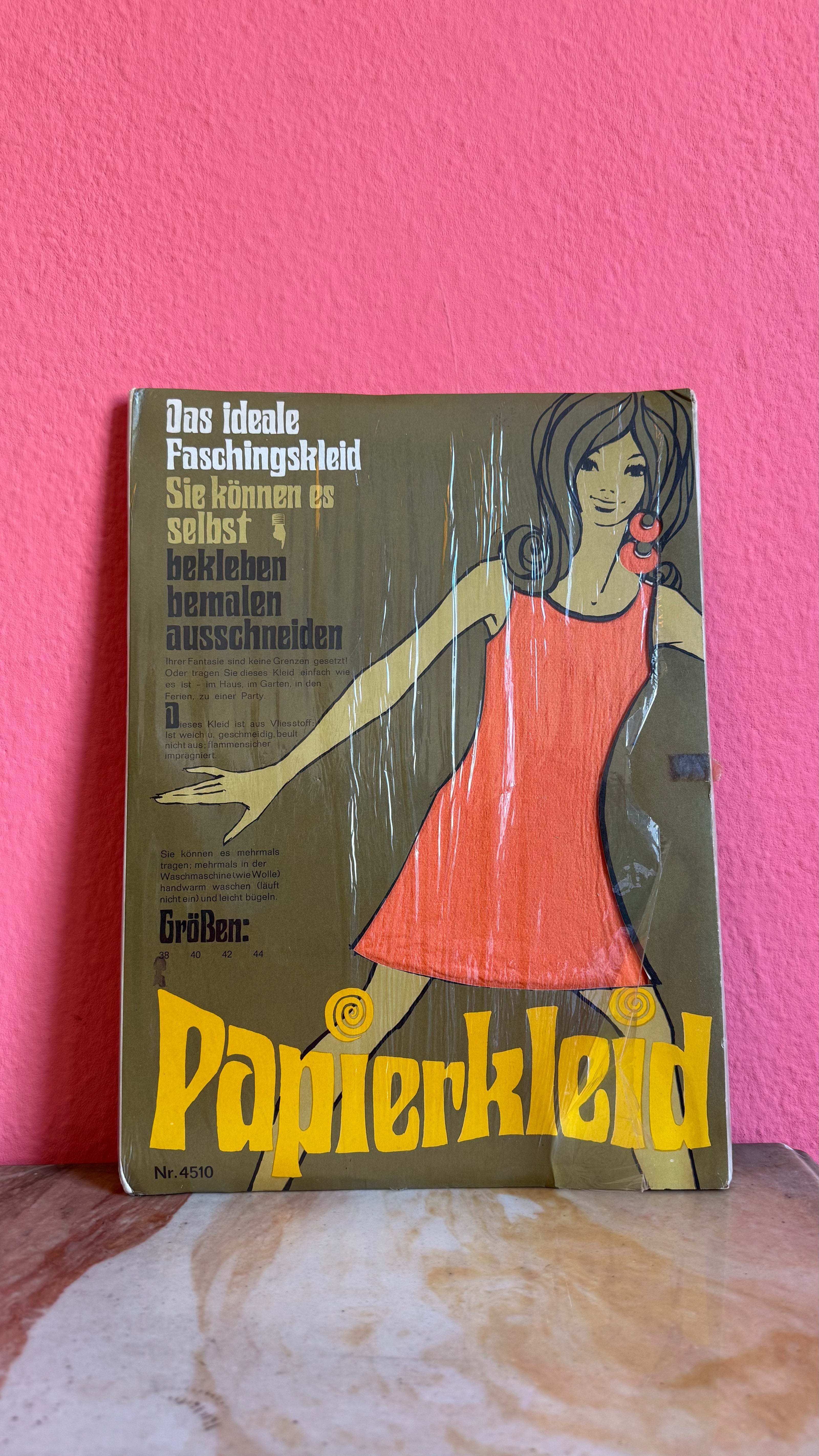 Vintage 1960s Papierkleid Paper Dress Costume Kit