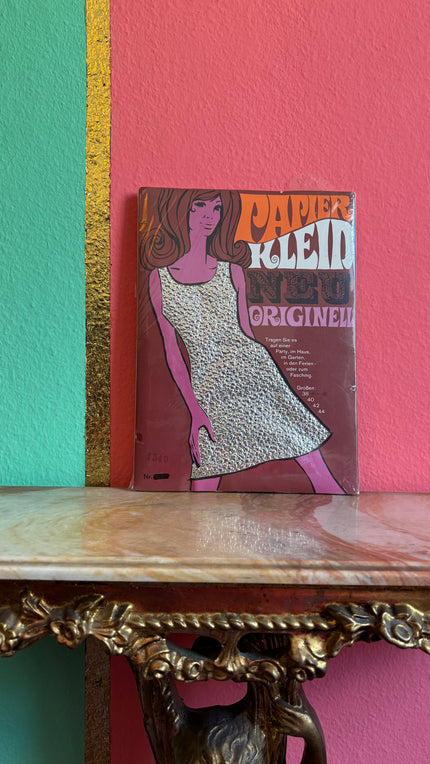 Vintage 1960s Silver Paper Dress In Original Packaging