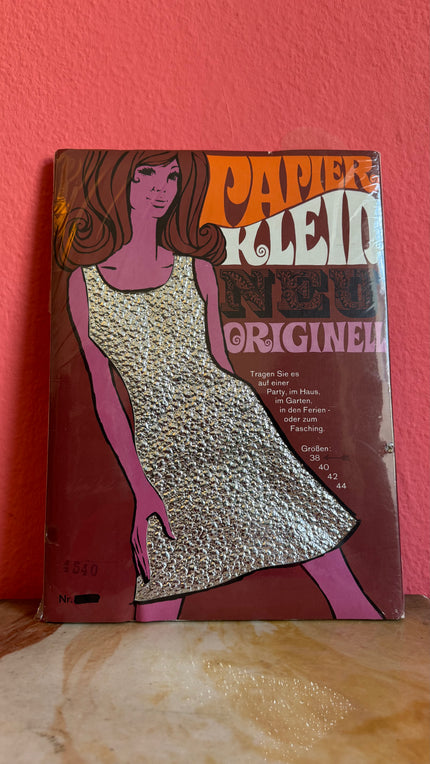 Vintage 1960s Silver Paper Dress In Original Packaging