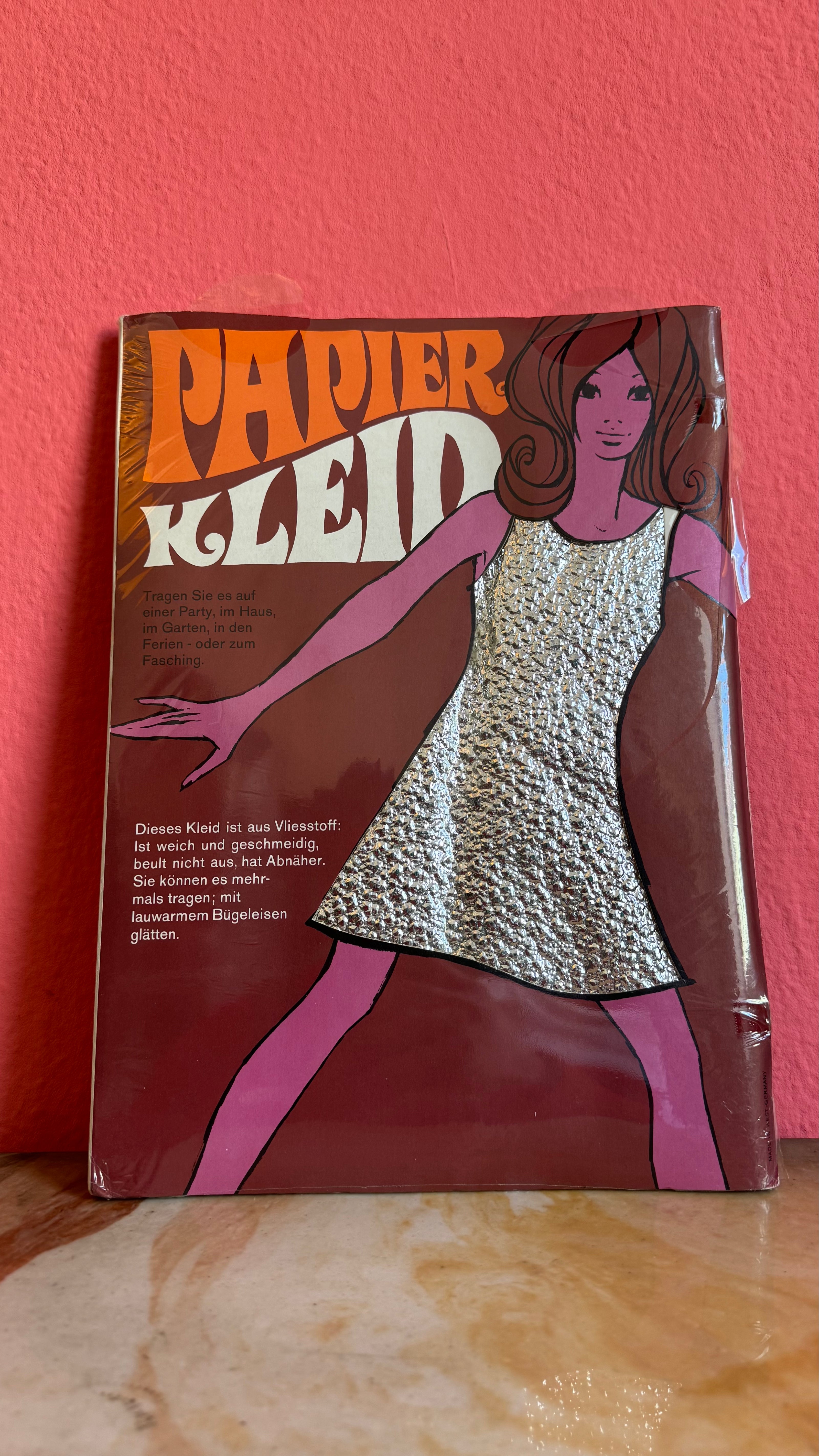 Vintage 1960s Silver Paper Dress In Original Packaging