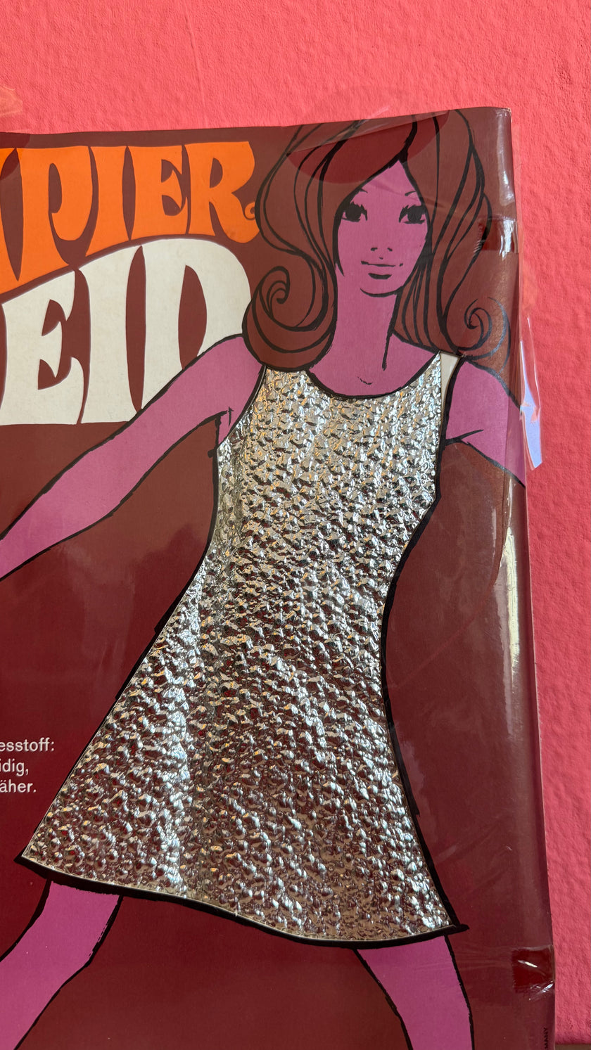Vintage 1960s Silver Paper Dress In Original Packaging