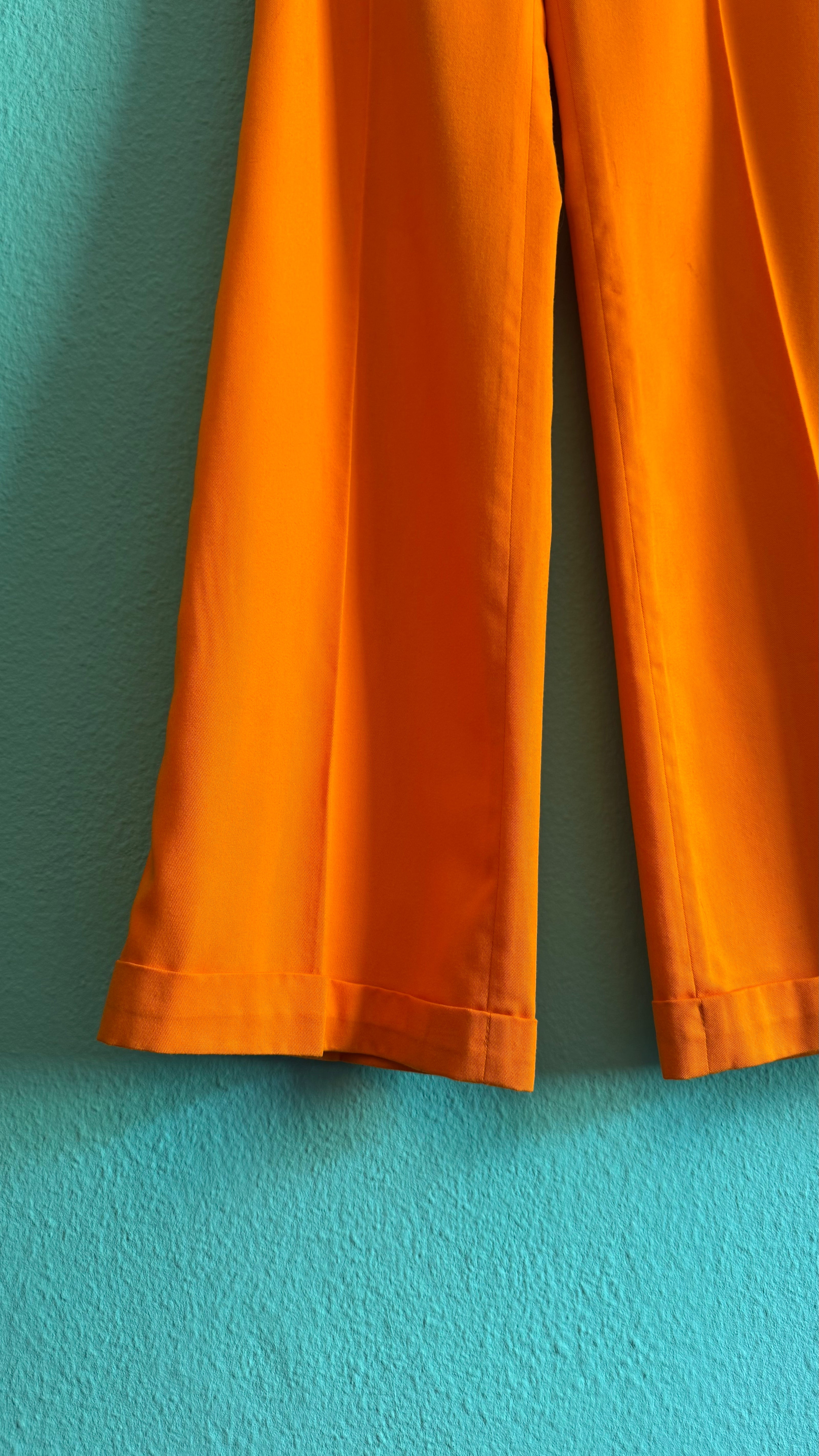 Vintage 1970s Orange Flared Trousers
