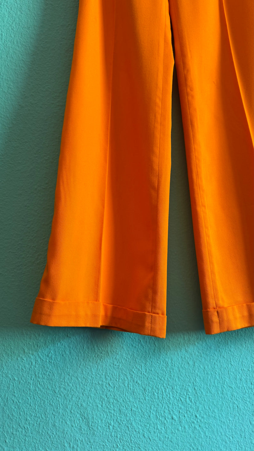 Vintage 1970s Orange Flared Trousers