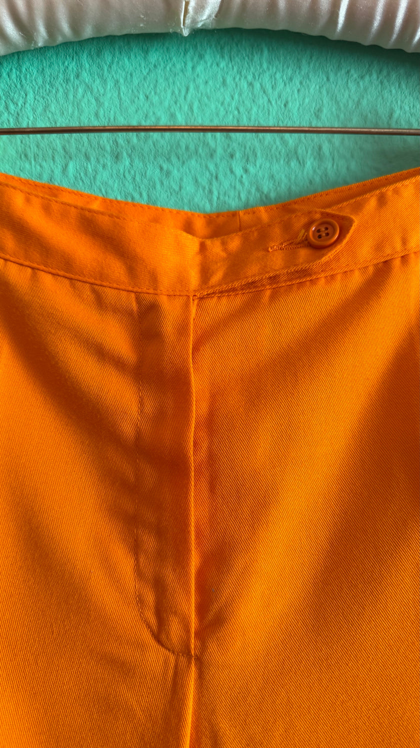 Vintage 1970s Orange Flared Trousers
