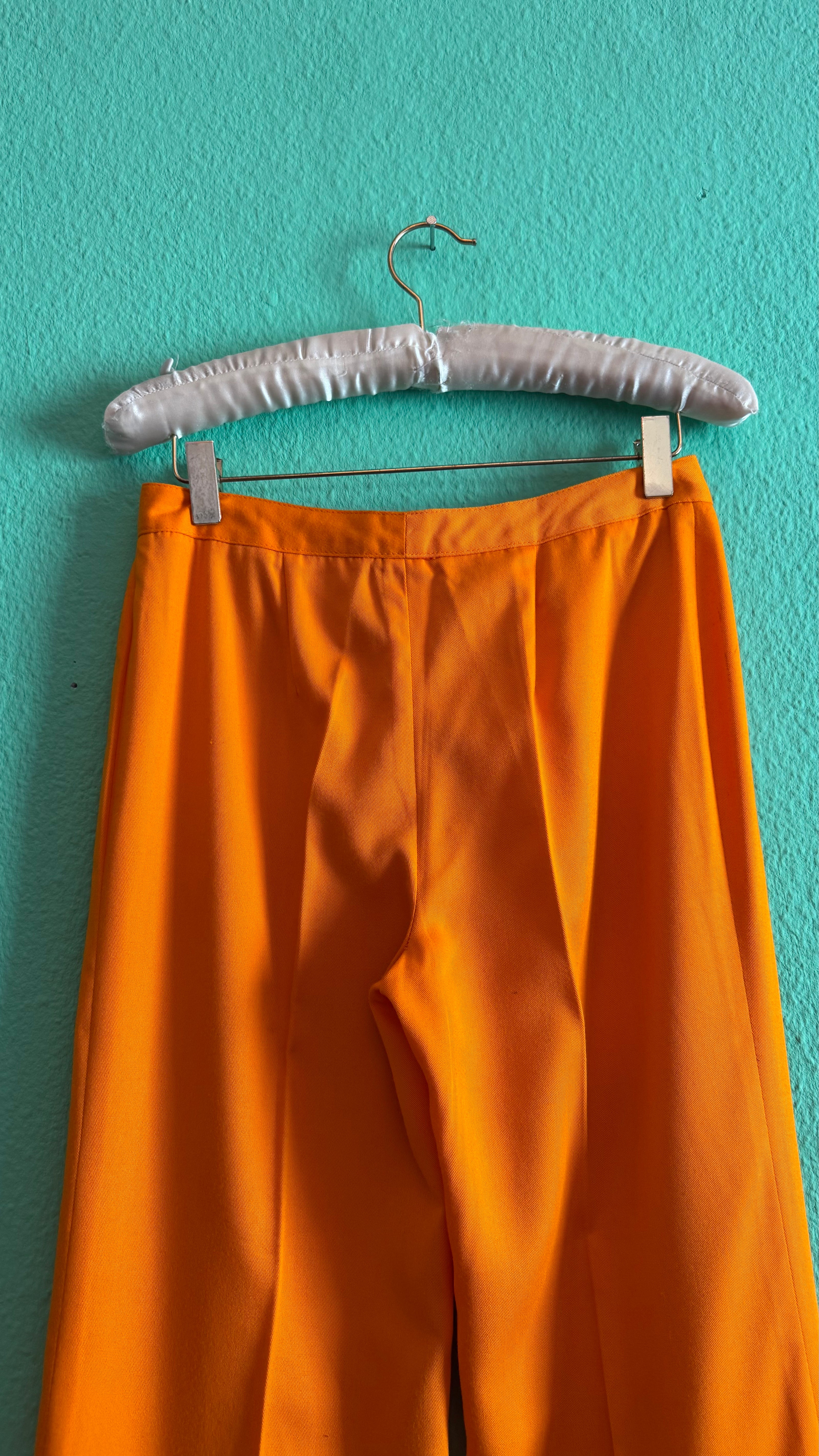 Vintage 1970s Orange Flared Trousers