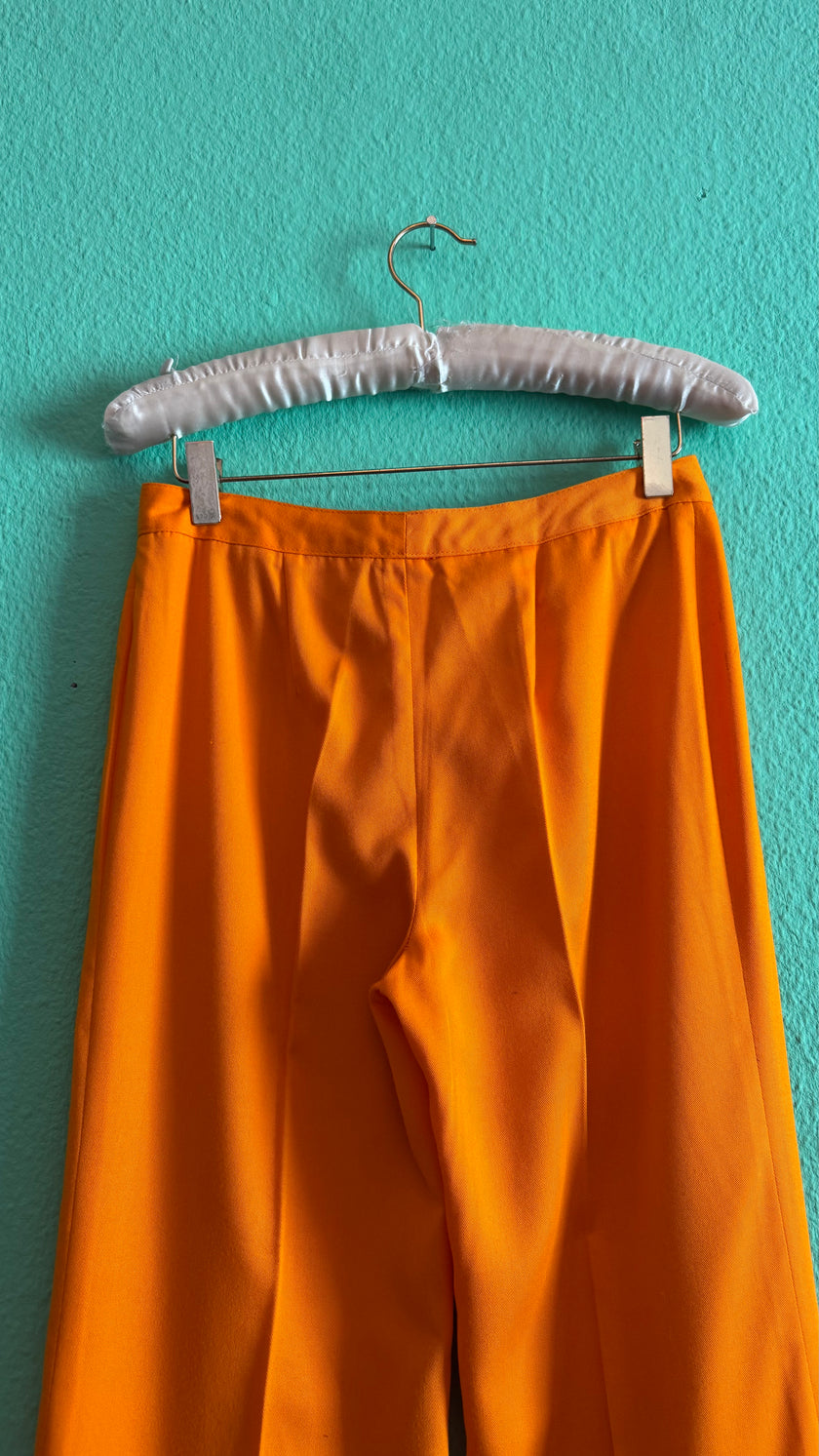 Vintage 1970s Orange Flared Trousers