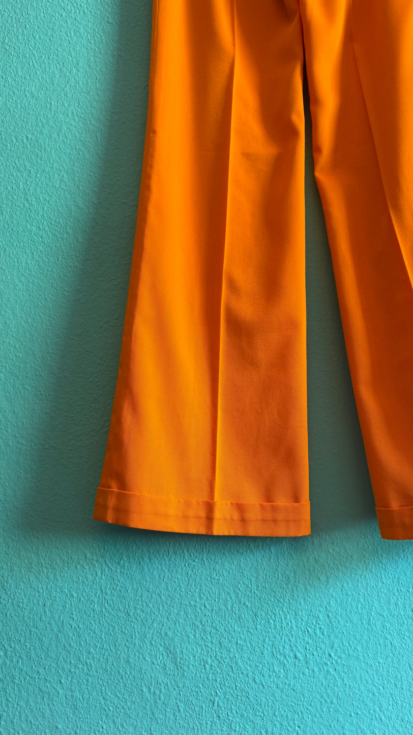 Vintage 1970s Orange Flared Trousers