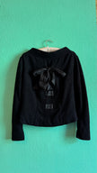Vintage Estimated 1950s Black Wool Mix Jacket By Marcel Blanc Paris