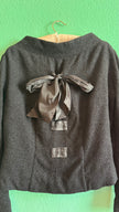 Vintage Estimated 1950s Black Wool Mix Jacket By Marcel Blanc Paris