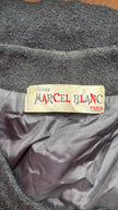 Vintage Estimated 1950s Black Wool Mix Jacket By Marcel Blanc Paris