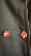 Vintage 1960s Black Cotton Mix Coat