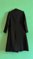 Vintage 1960s Black Cotton Mix Coat