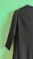 Vintage 1960s Black Cotton Mix Coat