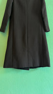 Vintage 1960s Black Cotton Mix Coat