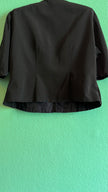 Vintage Estimated 1980s Black Beaded Synthetic Jacket