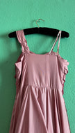 Vintage 1960s Dusty Rose Silk Taffeta & Sheer Lace Dress