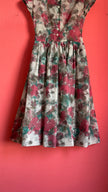 Vintage 1950s-Style Painterly Floral Fit-and-Flare Dress