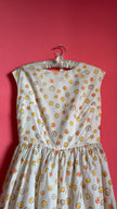 Vintage 1950s-Style Ivory Multicolour Dot Print Dress