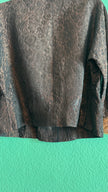 Vintage 1940s Dark Brown Brocade Jacket & Skirt Set with Fur-Trimmed Cuffs