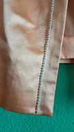 Vintage 1990s Peach Silk Jacket with Delicate Beaded Trim