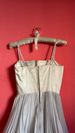 Vintage 1950s Ivory Rhinestone Tiered Evening Gown by Gisela-Modelle