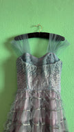 Vintage 1950s Dusty Lilac Lace & Tulle Evening Dress